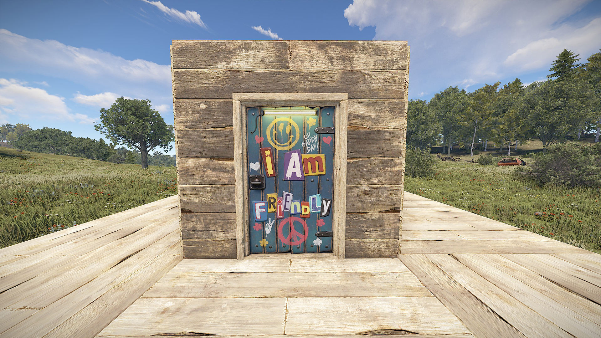 Friendly Wooden Door