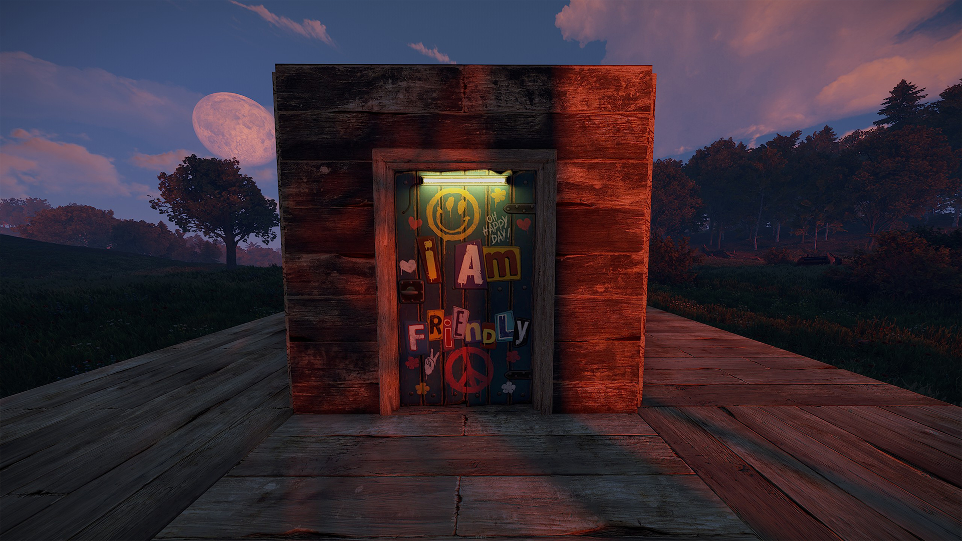 Friendly Wooden Door