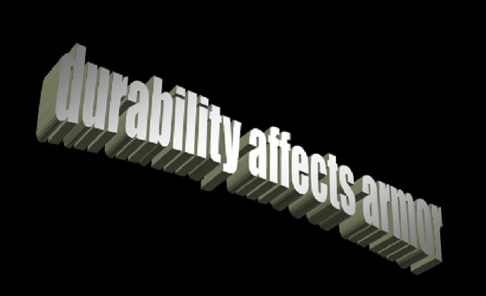 Durability affects armor