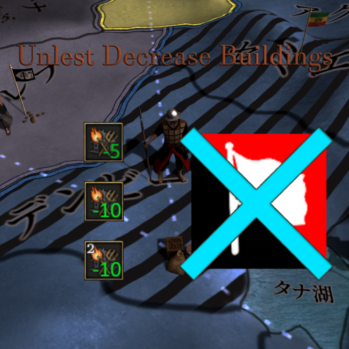 Unrest Decrease Buildings