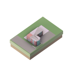 The 3 story house