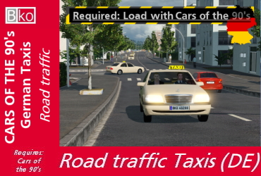 German taxis road traffic 90's