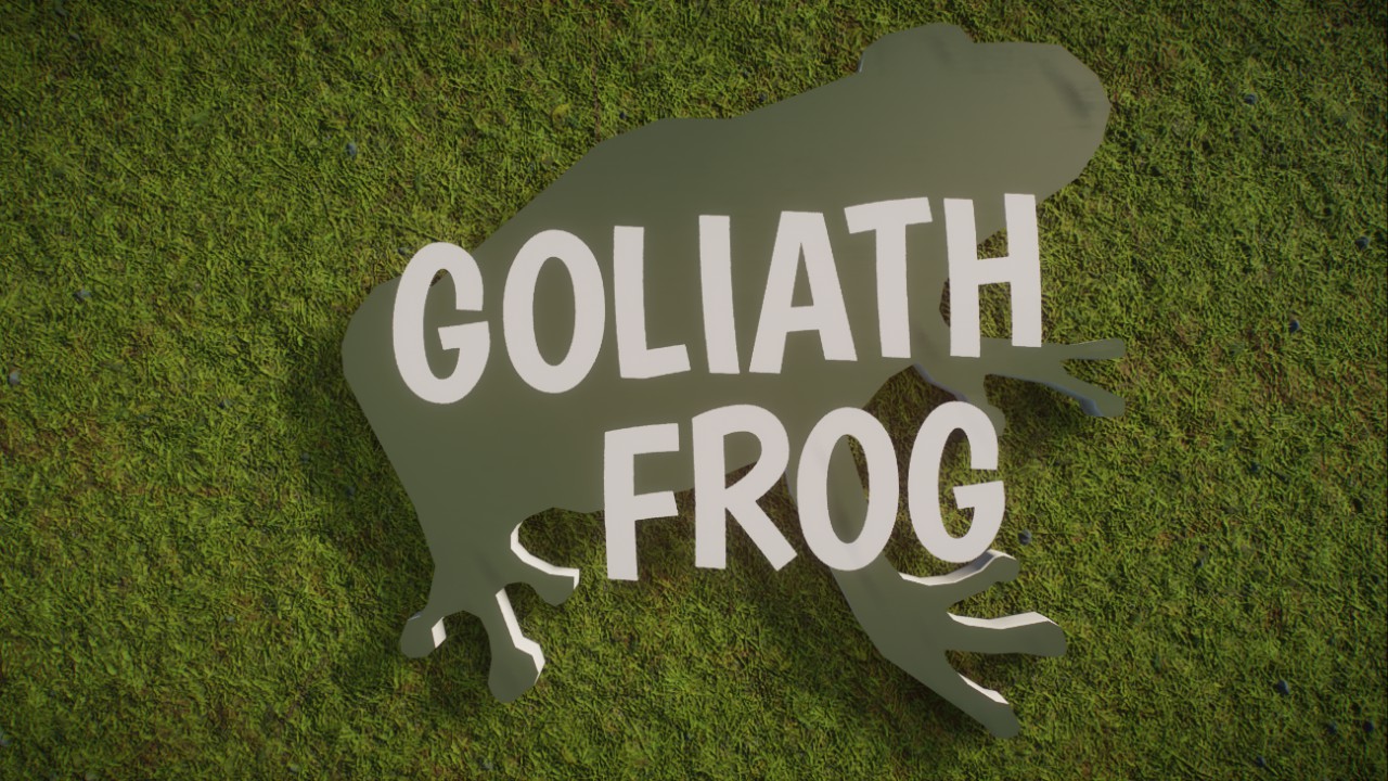 Goliath Frog Sign