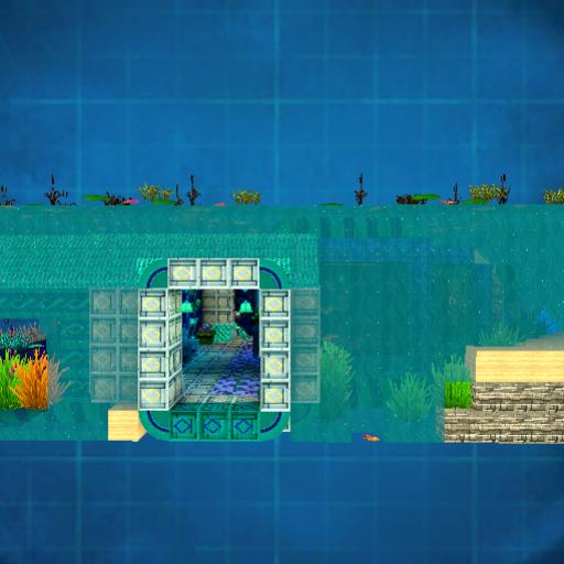 Atlantis living and aquarium, decorated