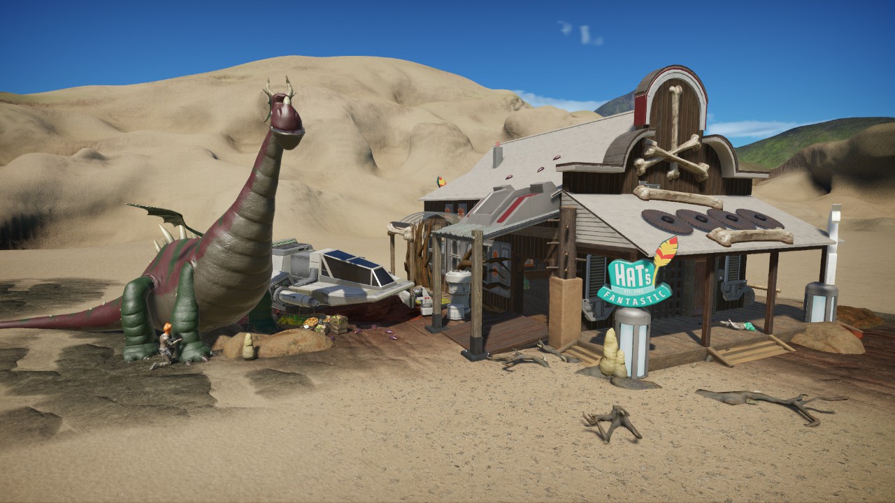 Sci-fi Dragon Shops, Hat & Pipshot and ATM