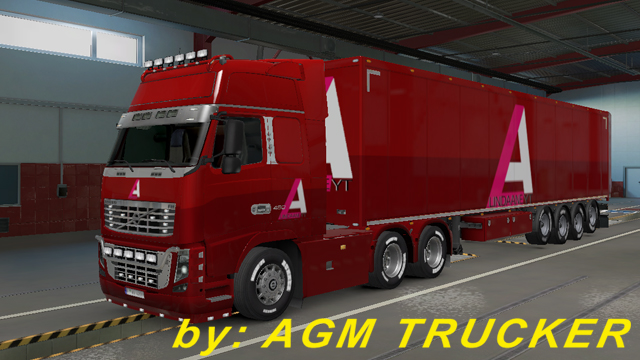 SKIN TRUCK VOLVO CLASSIC E REBOQUE (LINDAANE YT) - CANAL AGM TRUCKER