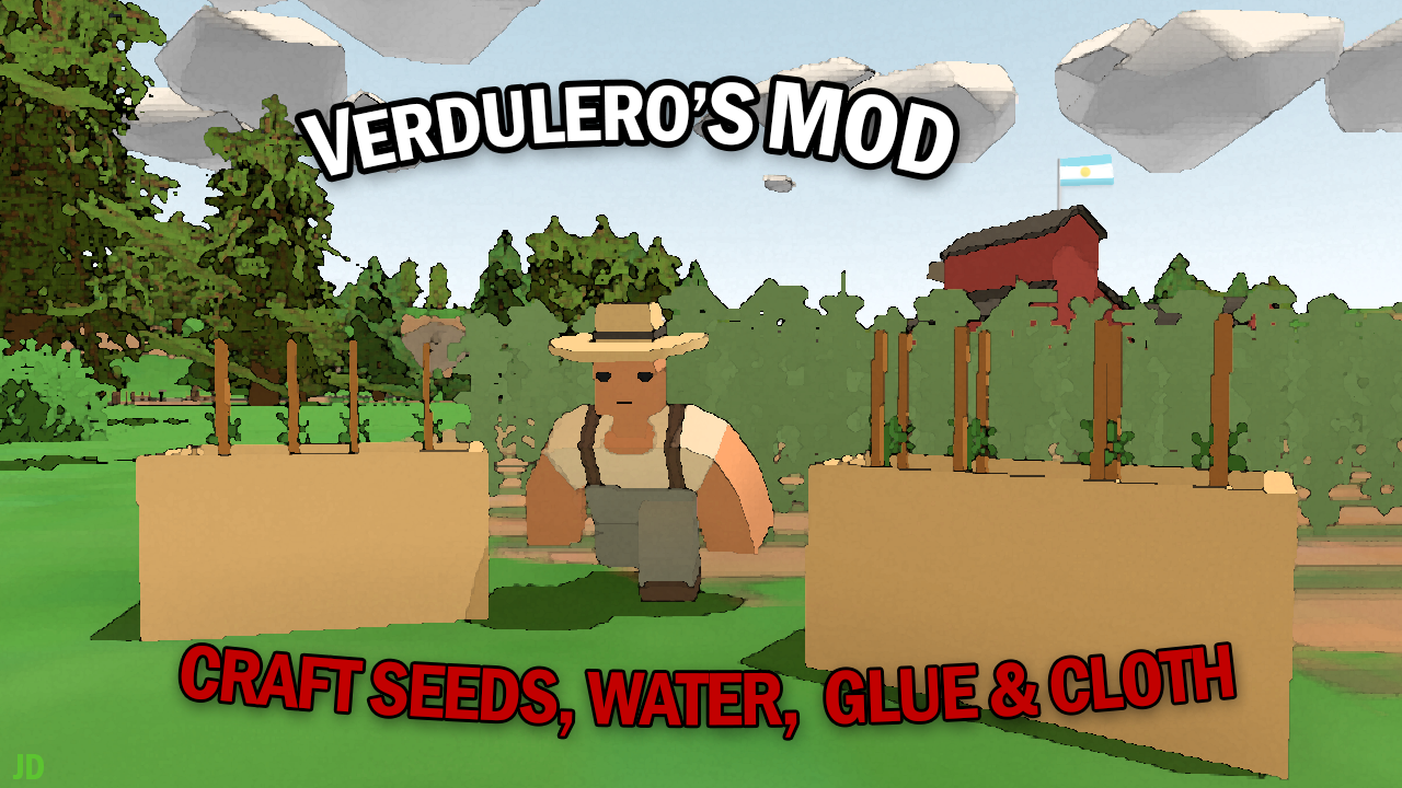Verduleros'S MOD | Craft Seeds, Bottled Water, Cloth and Glue – Unturned Mod