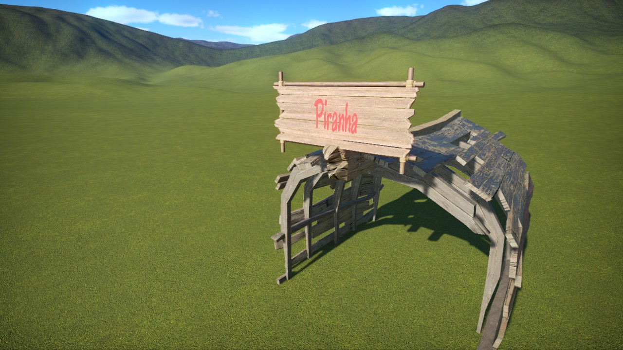 piranha entrance sign