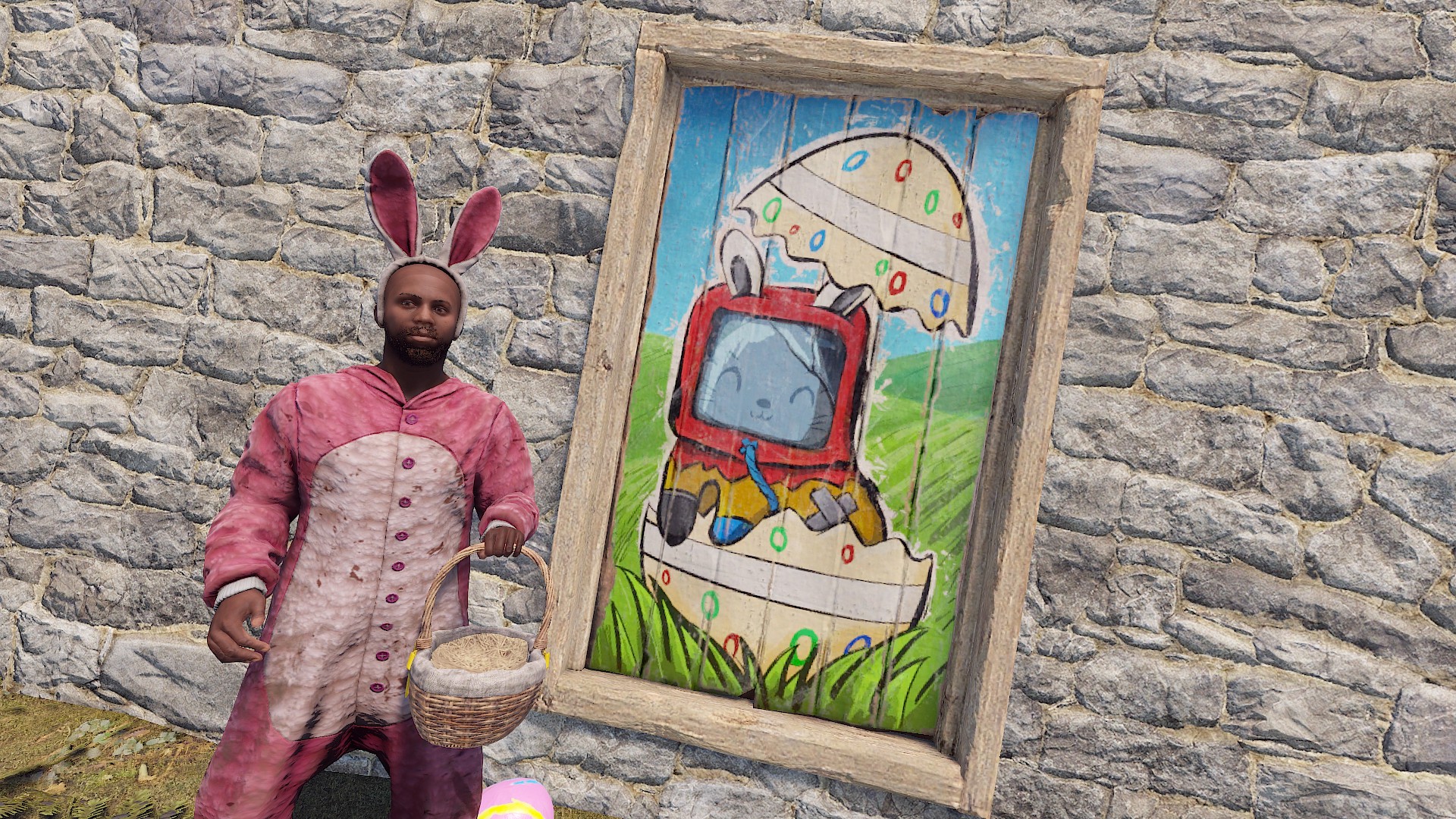 Funny Bunny Wood Door