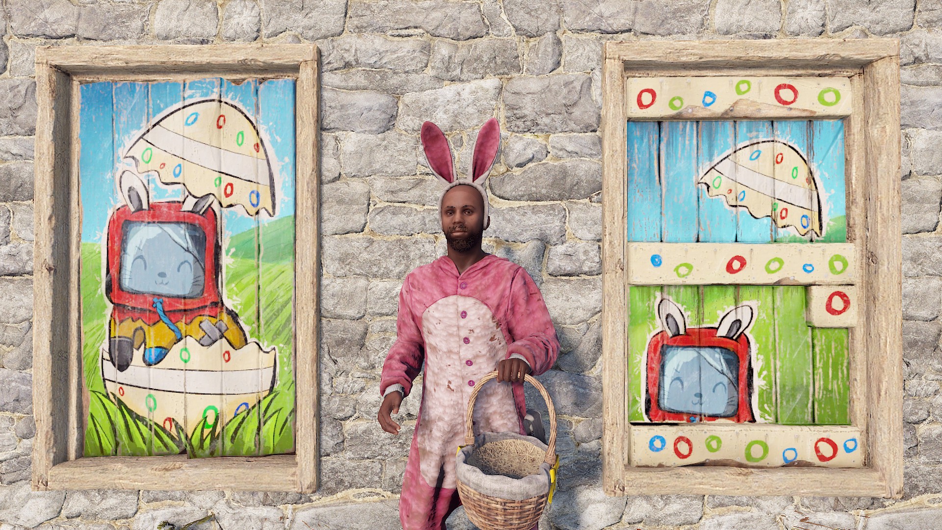 Funny Bunny Wood Door
