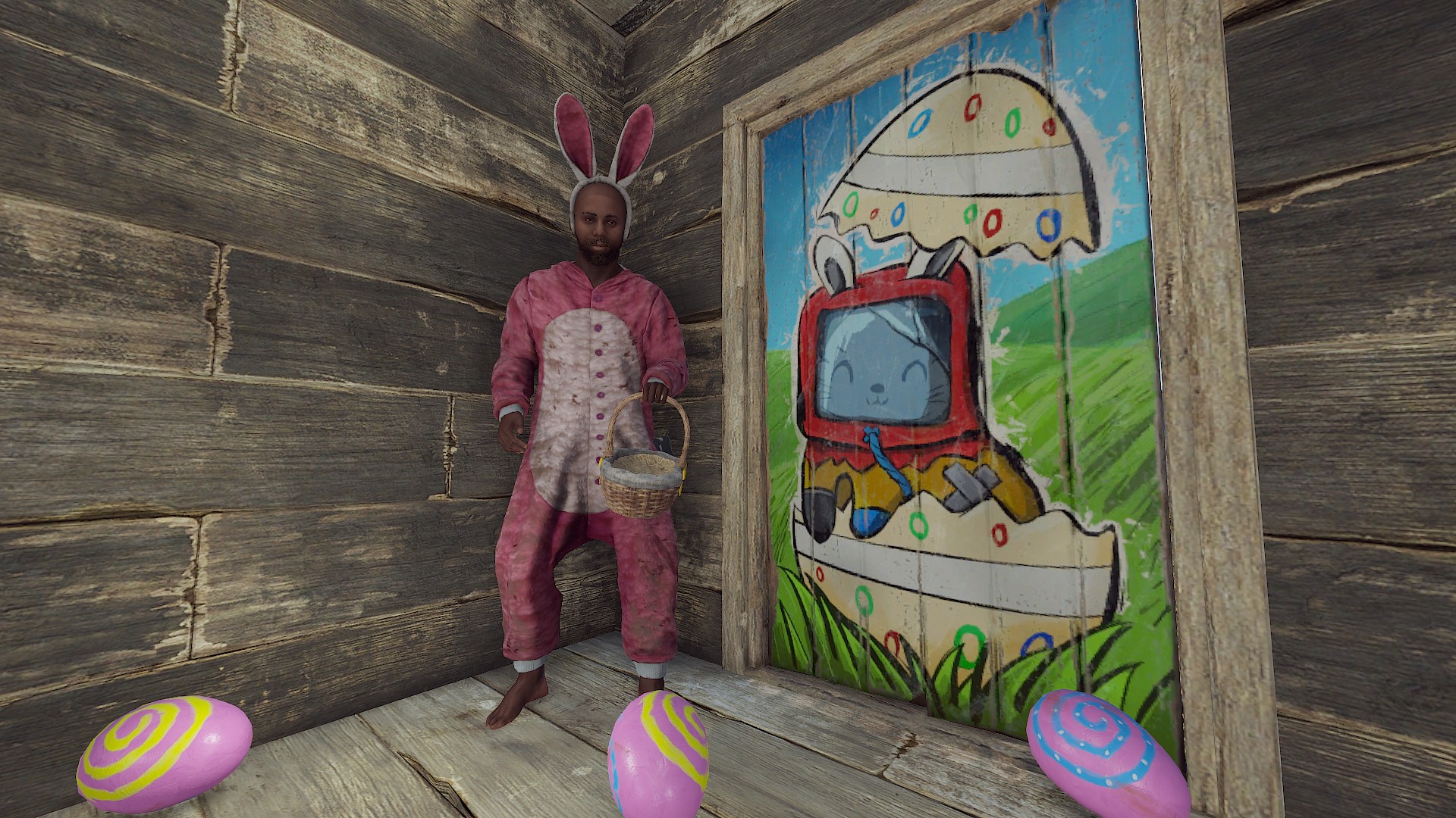 Funny Bunny Wood Door