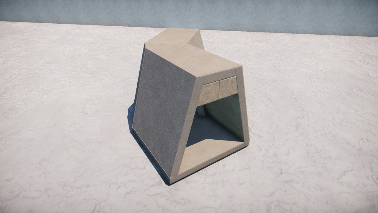 Plain Moat Wall Half-Corner