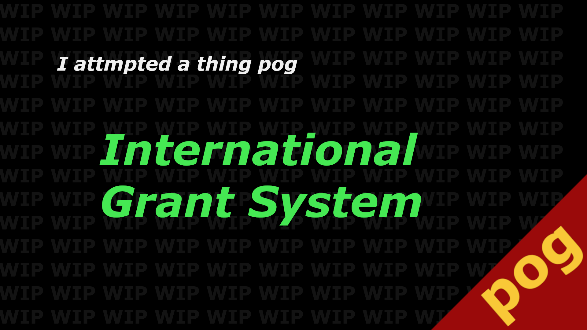 International-Grant-System