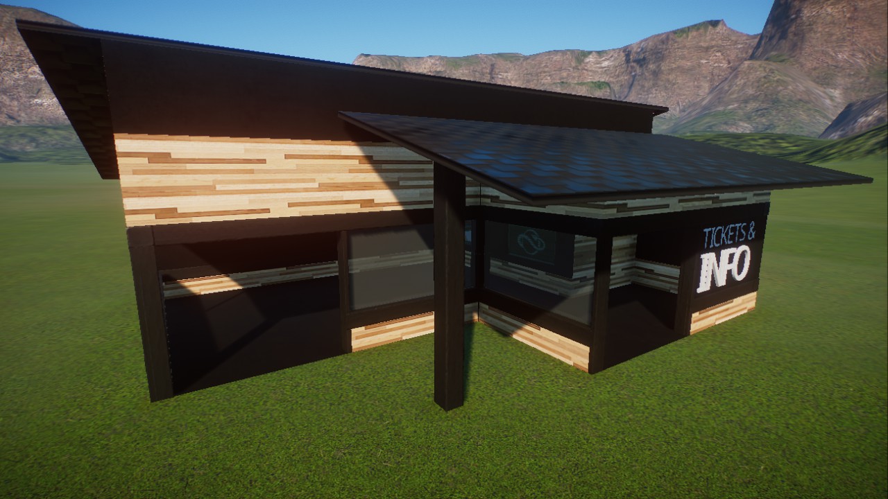 Black and Wood Information Kiosk preview