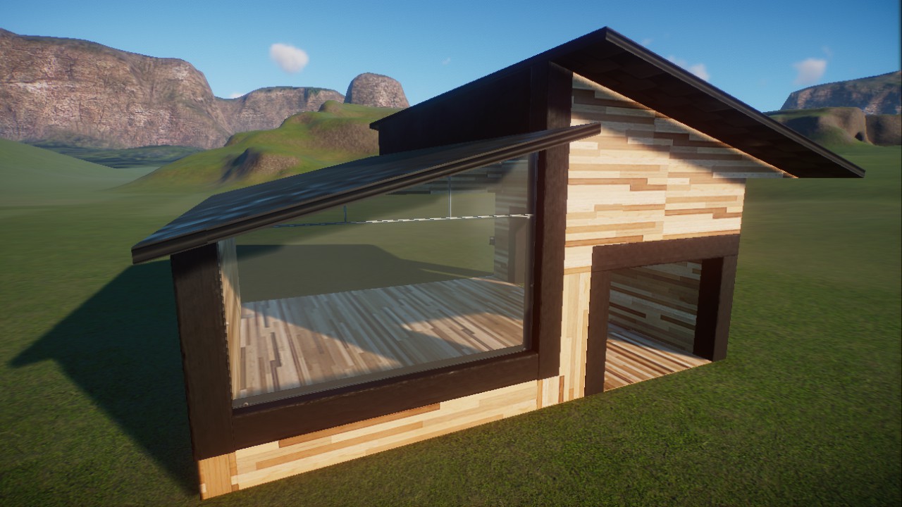 Black and Wood Small Animal Shelter With Open Side preview