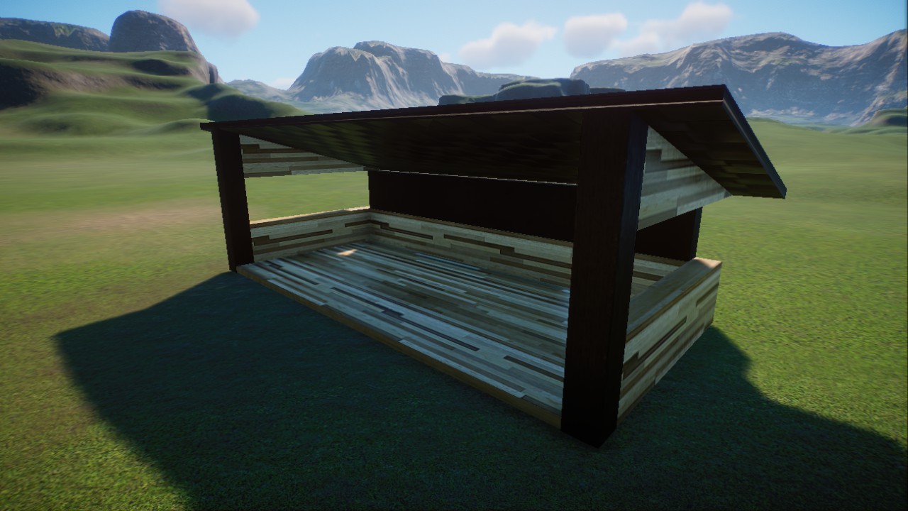 Black and Wood Small Animal Sun Shelter preview