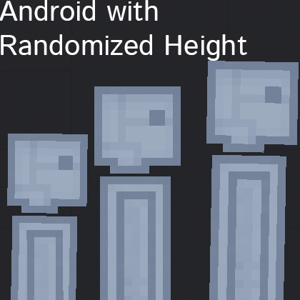 Android with Randomized Height
