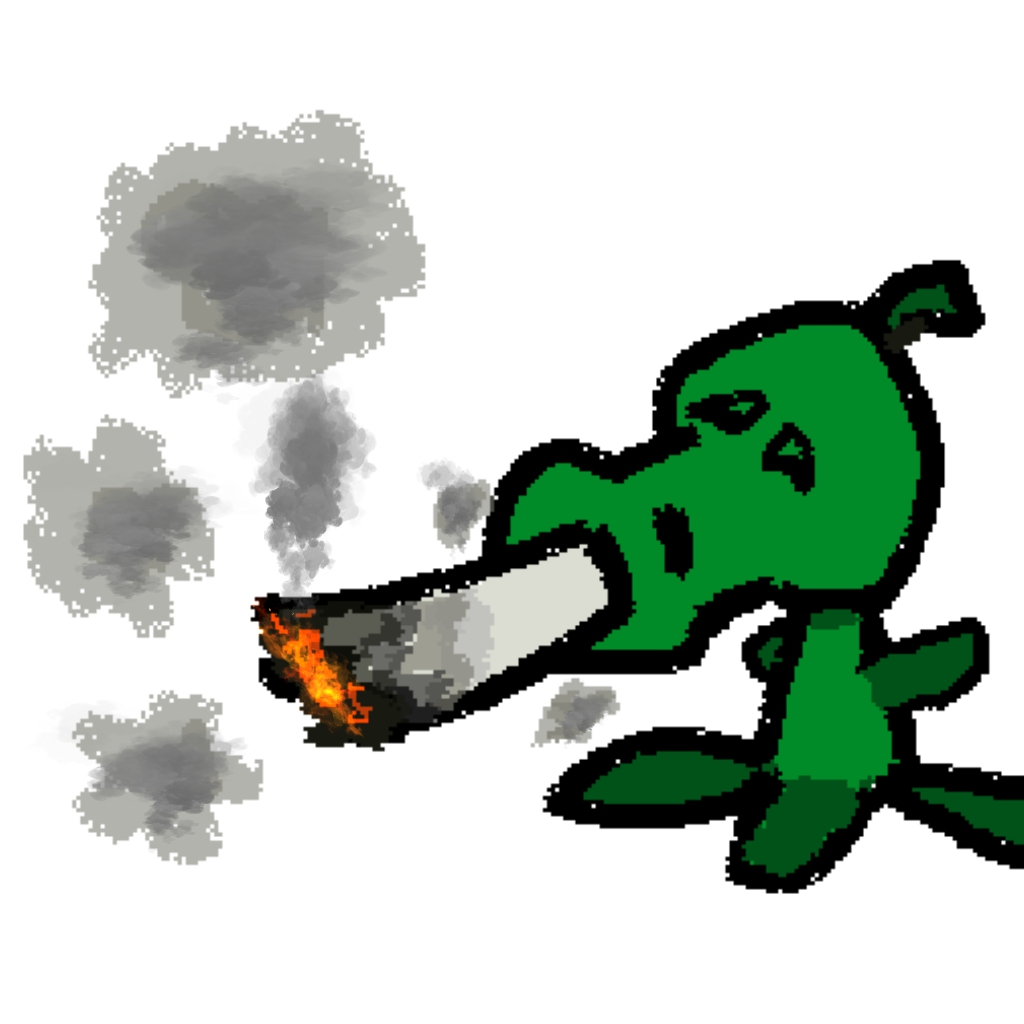 Steam Workshop::peashooter smoking a fat one