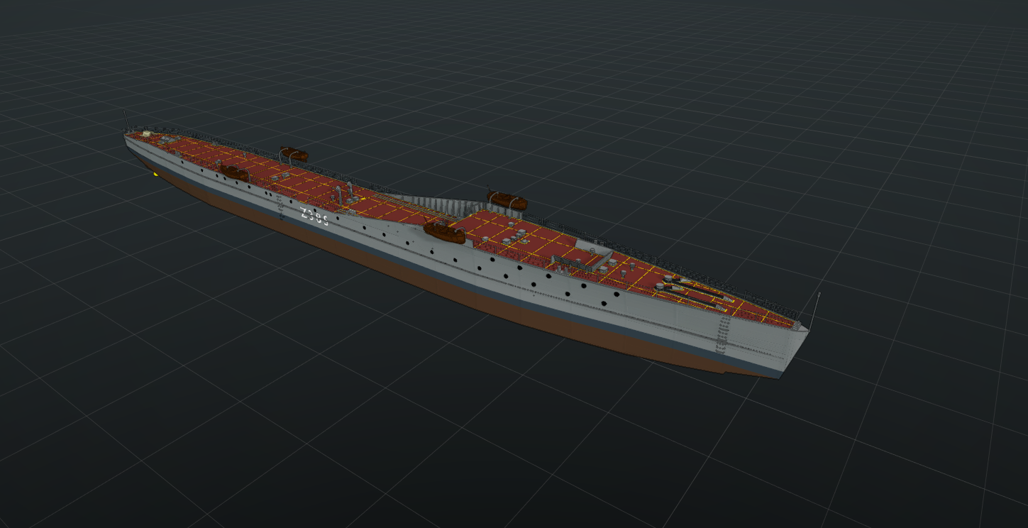 WW1 large destroyer hull