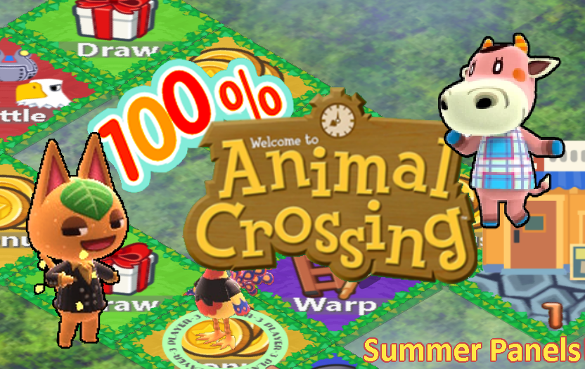 100% Animal Crossing Summer Grass Panels