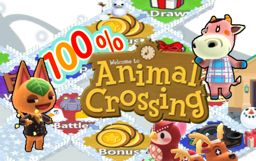 100% Animal Crossing Winter Grass Panels