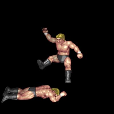 Leg Drop B (face down, near head)