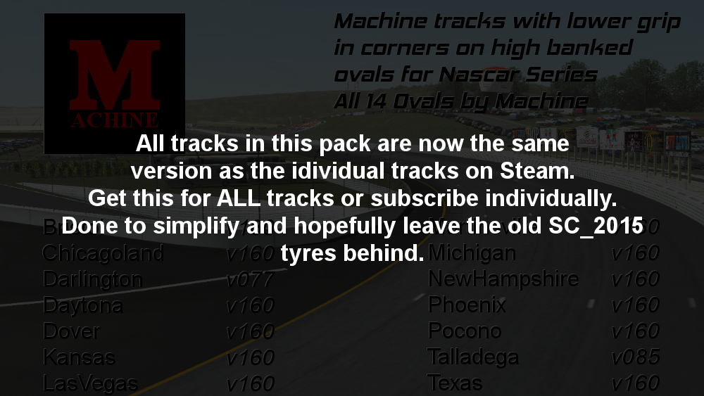 Machine's Oval Track Pack
