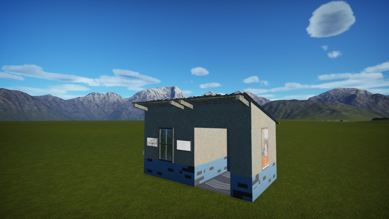 DDR Bushaltestelle mit Spawner /GDR bus stop with spawner