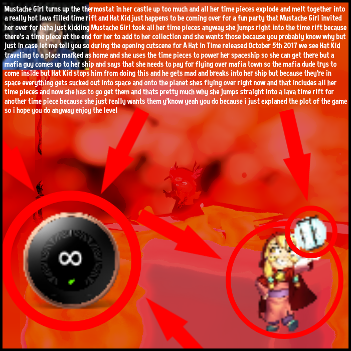 Mustache Girl turns up the thermostat in her castle up too much and all her time pieces explode