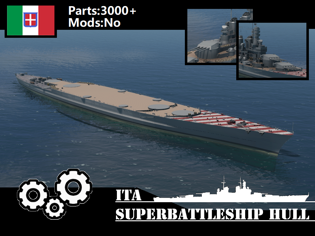 ITA Super Battleship hull 意大利超战船体