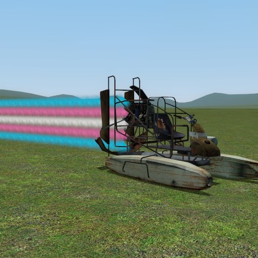 Airboat With Transgender Flag Trail preview