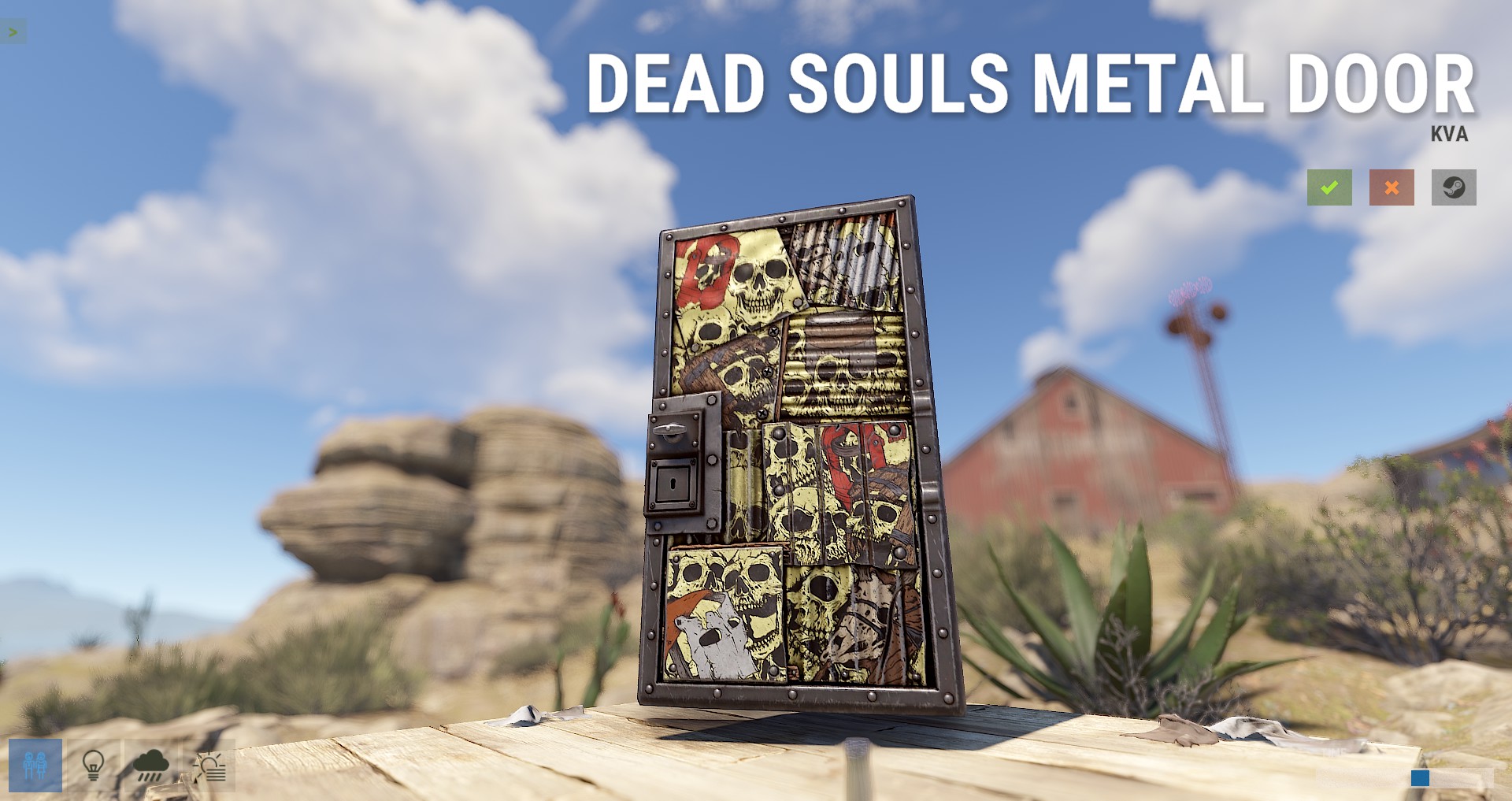 Dead Souls Metal Door