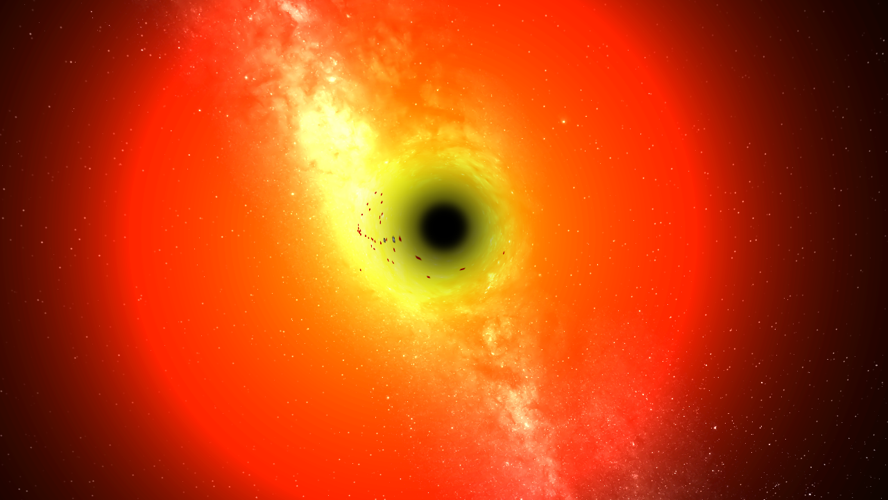 Hyper Ultra Massive black hole with a glow