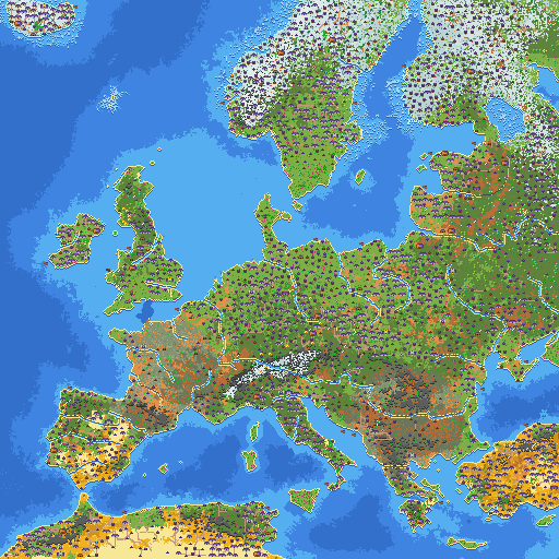 Europe with modern countries