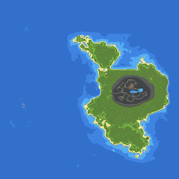 A world with a cave system