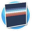 70s Retro Stripes Blue