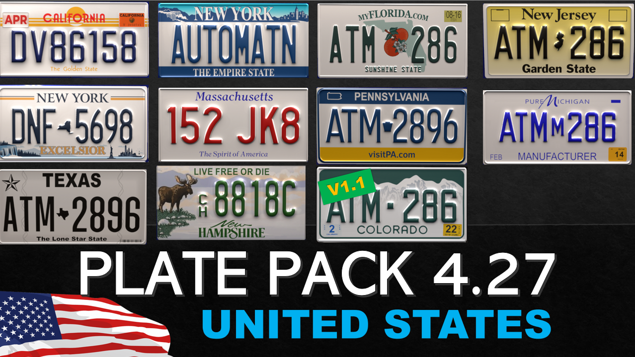 USA Numberplate Pack 4.27