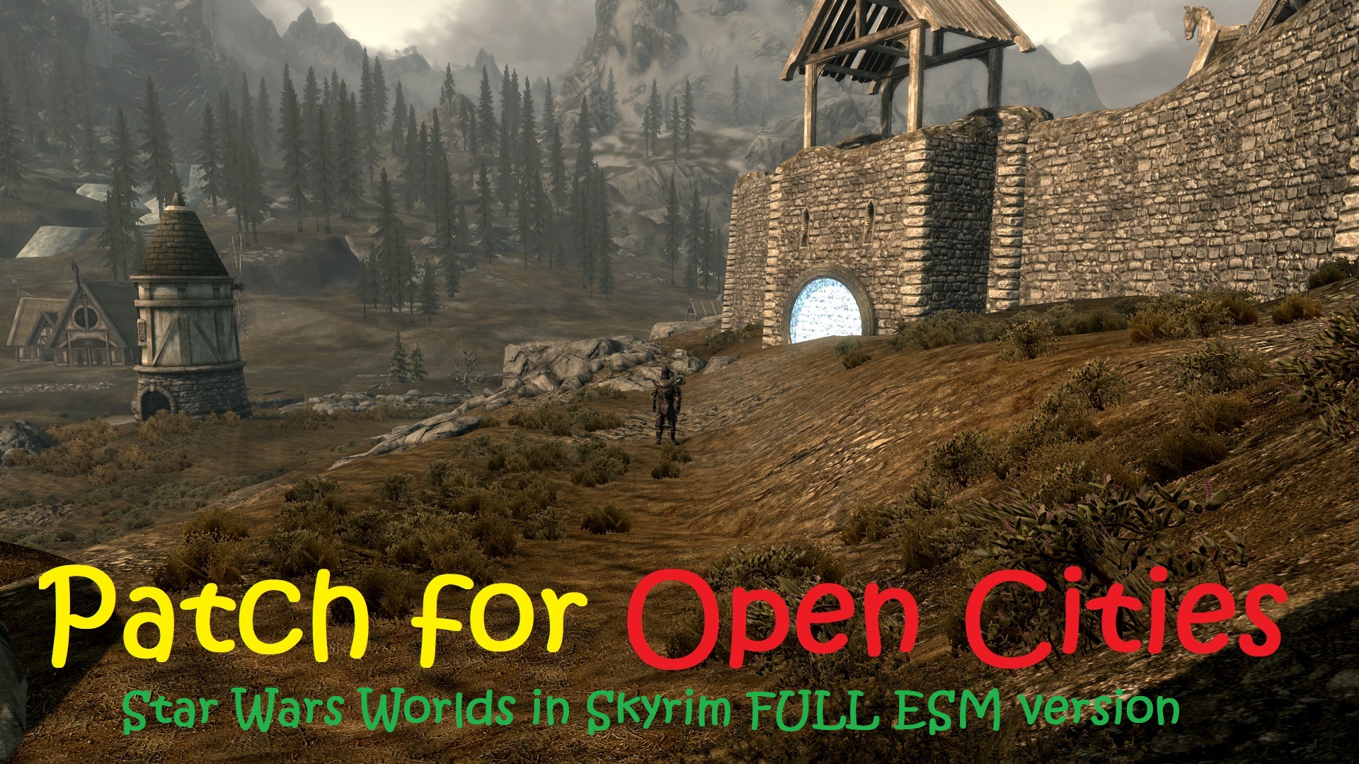 Patch OPEN CITIES for Star Wars Worlds in Skyrim ESM version LE