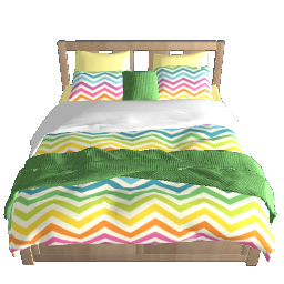 Zig Bed - Rainbow and Elm