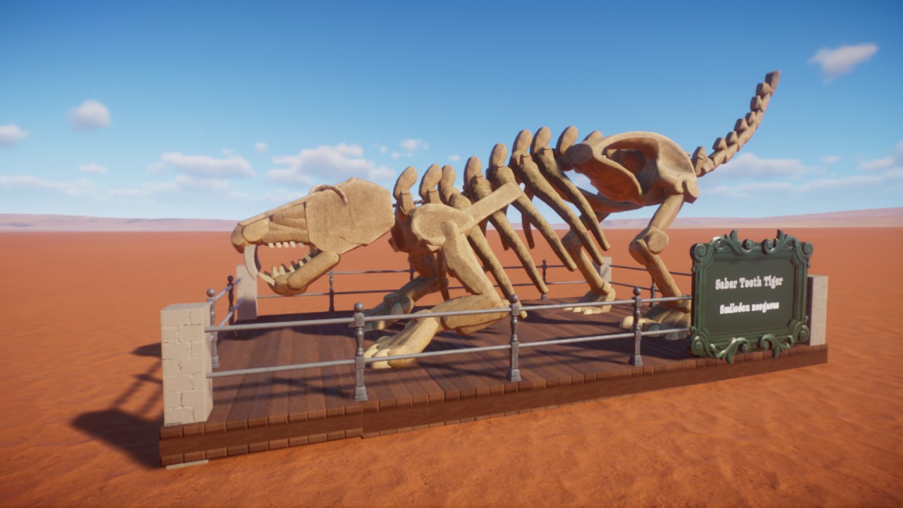 Saber-toothed Tiger fossil skeleton