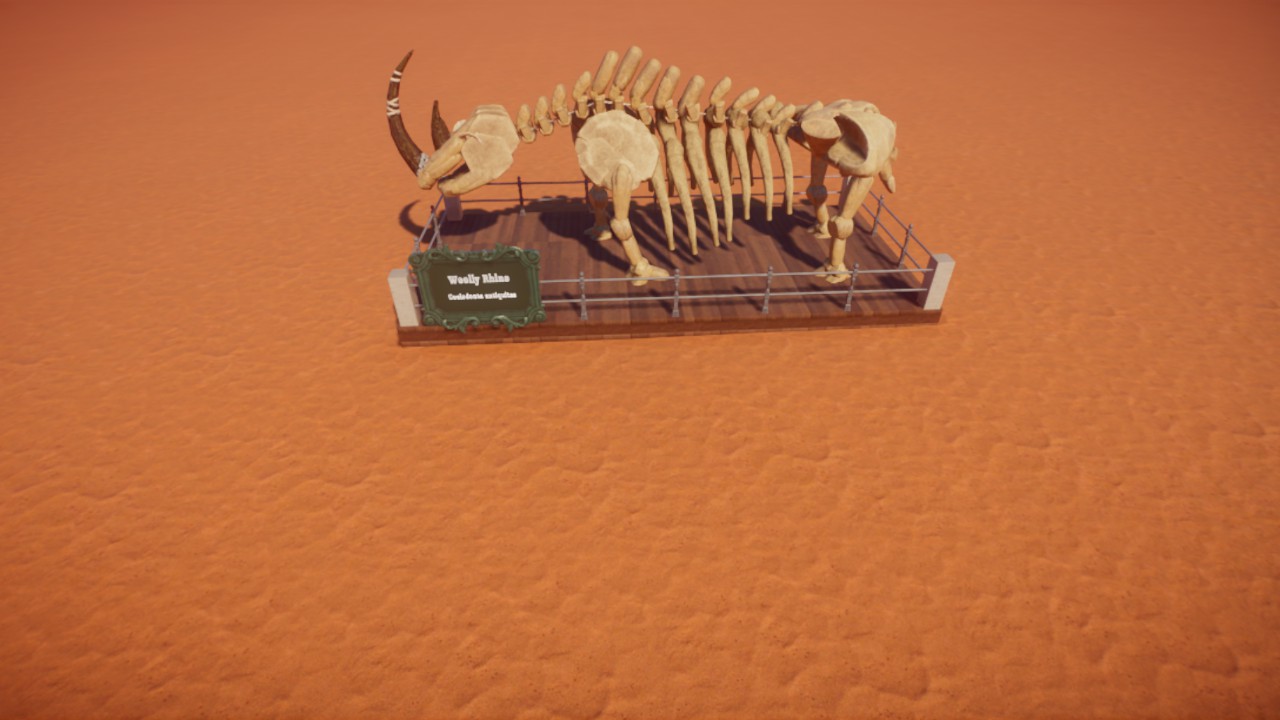 Woolly Rhino fossil skeleton