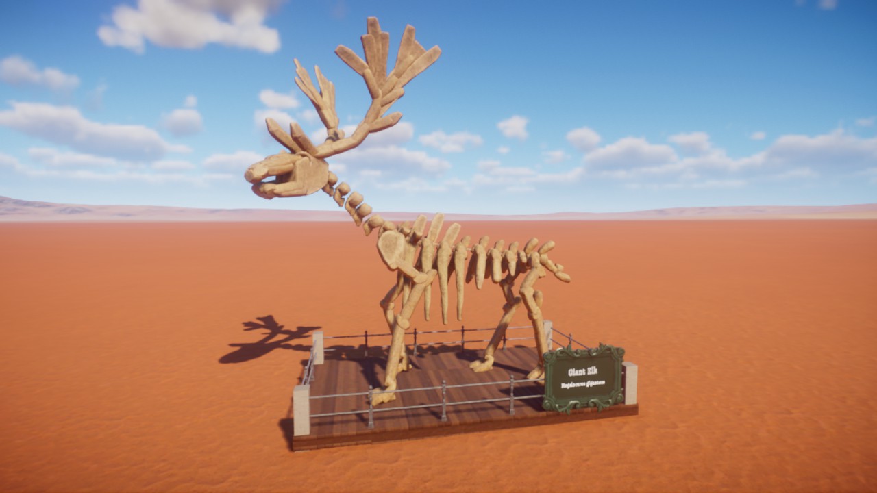 Giant Elk fossil skeleton