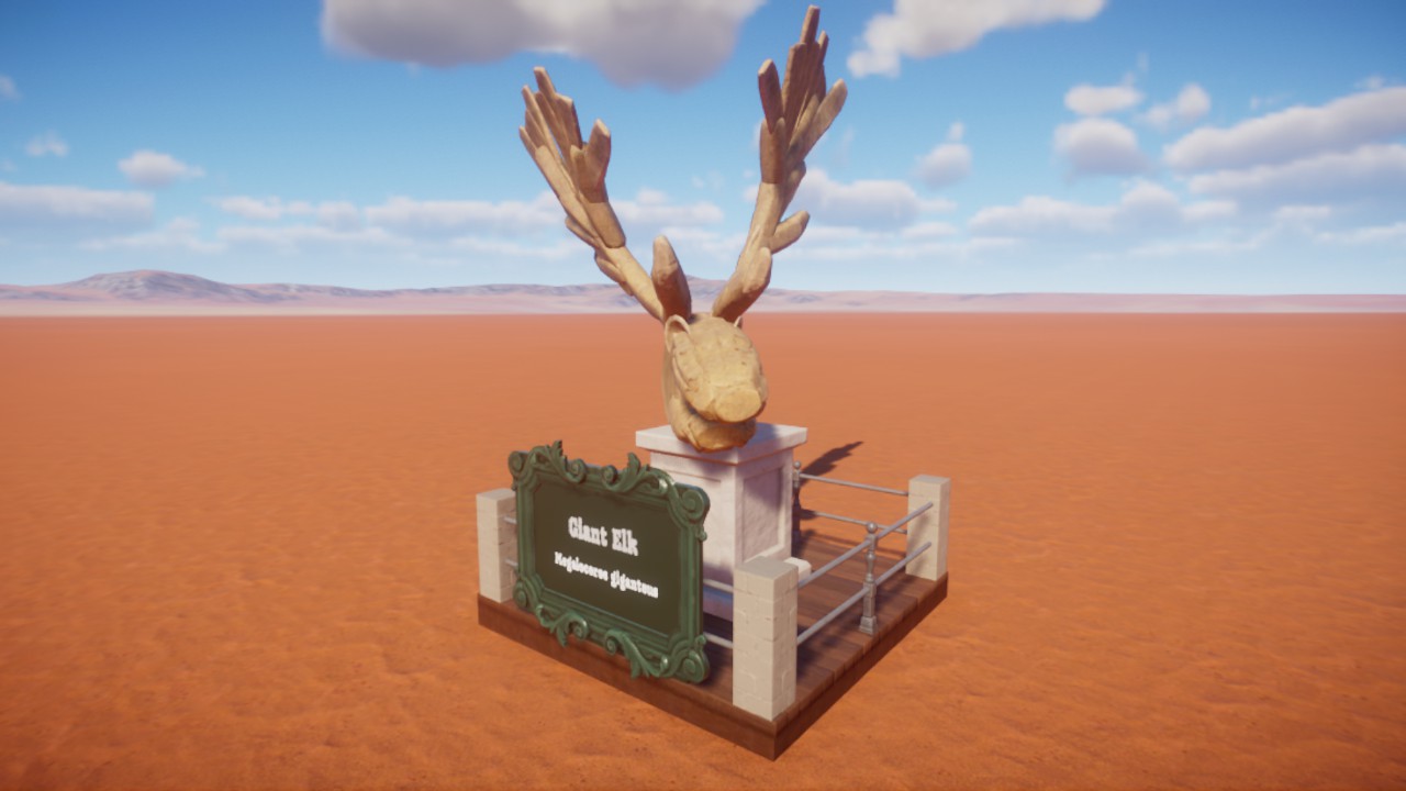 Giant Elk fossilized skull