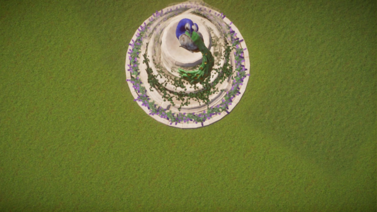 Peacock fountain