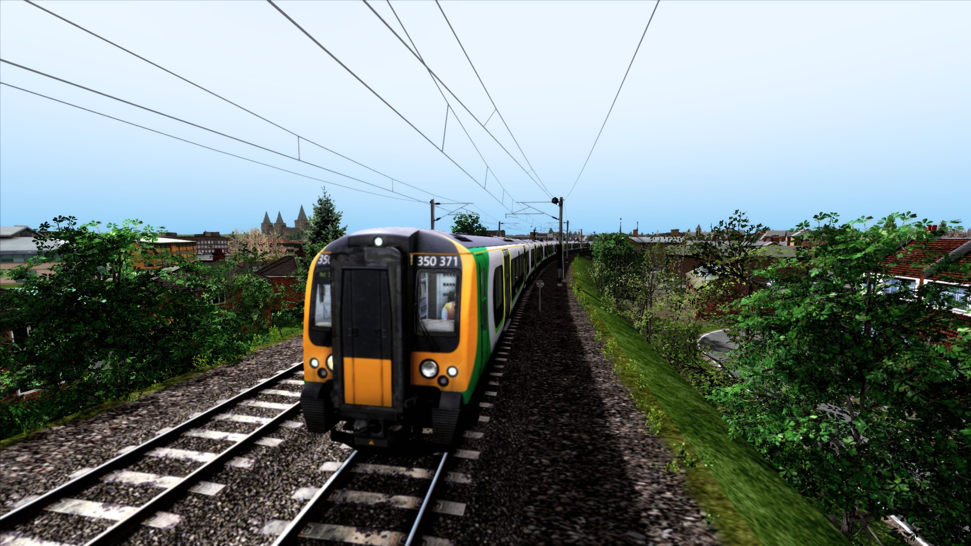 Class 350371 Passenger 8 car commuter 60157 onwards Lichfield Trent Valley to Redditch