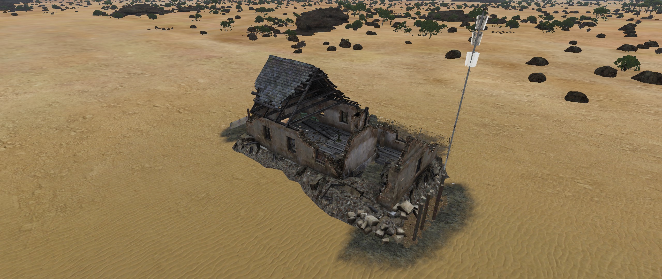 Damaged house