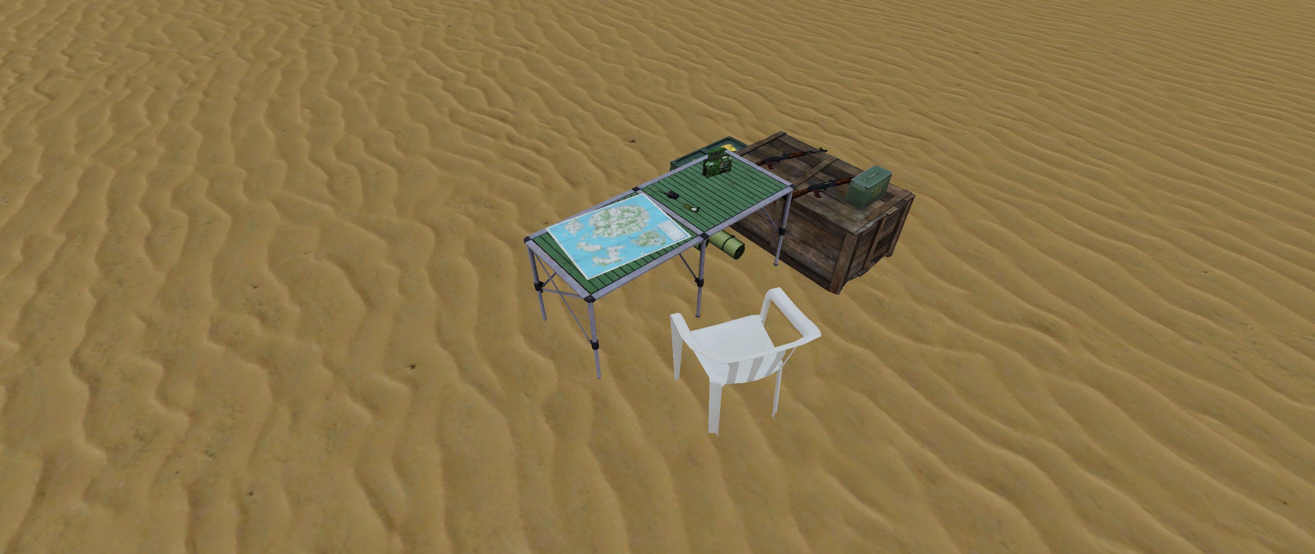 Desk with weapons #2