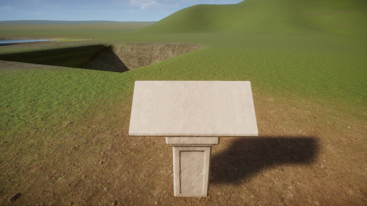 Simple Memorial Plaque Stand - Limestone