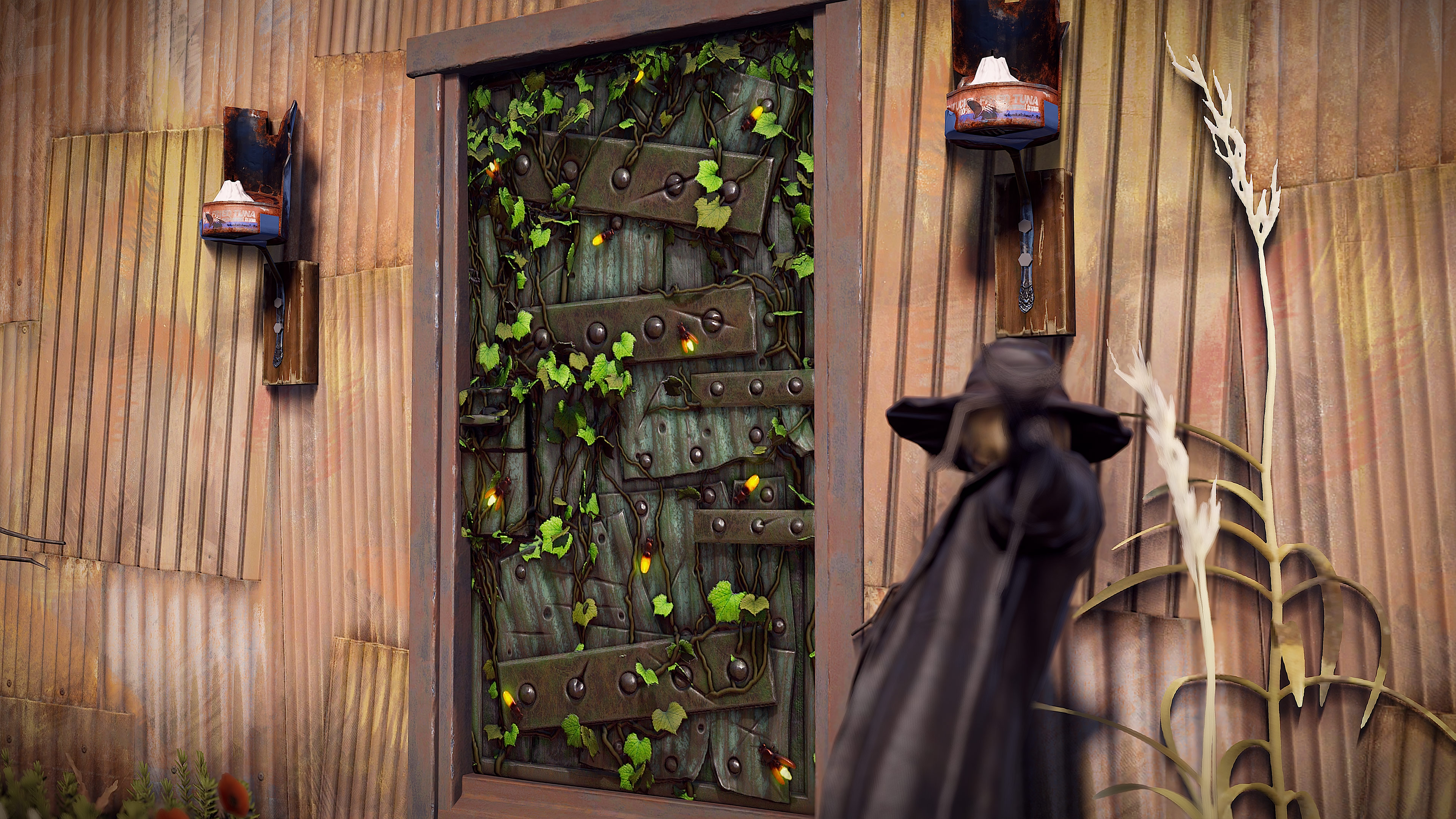 Fireflies Metal Door