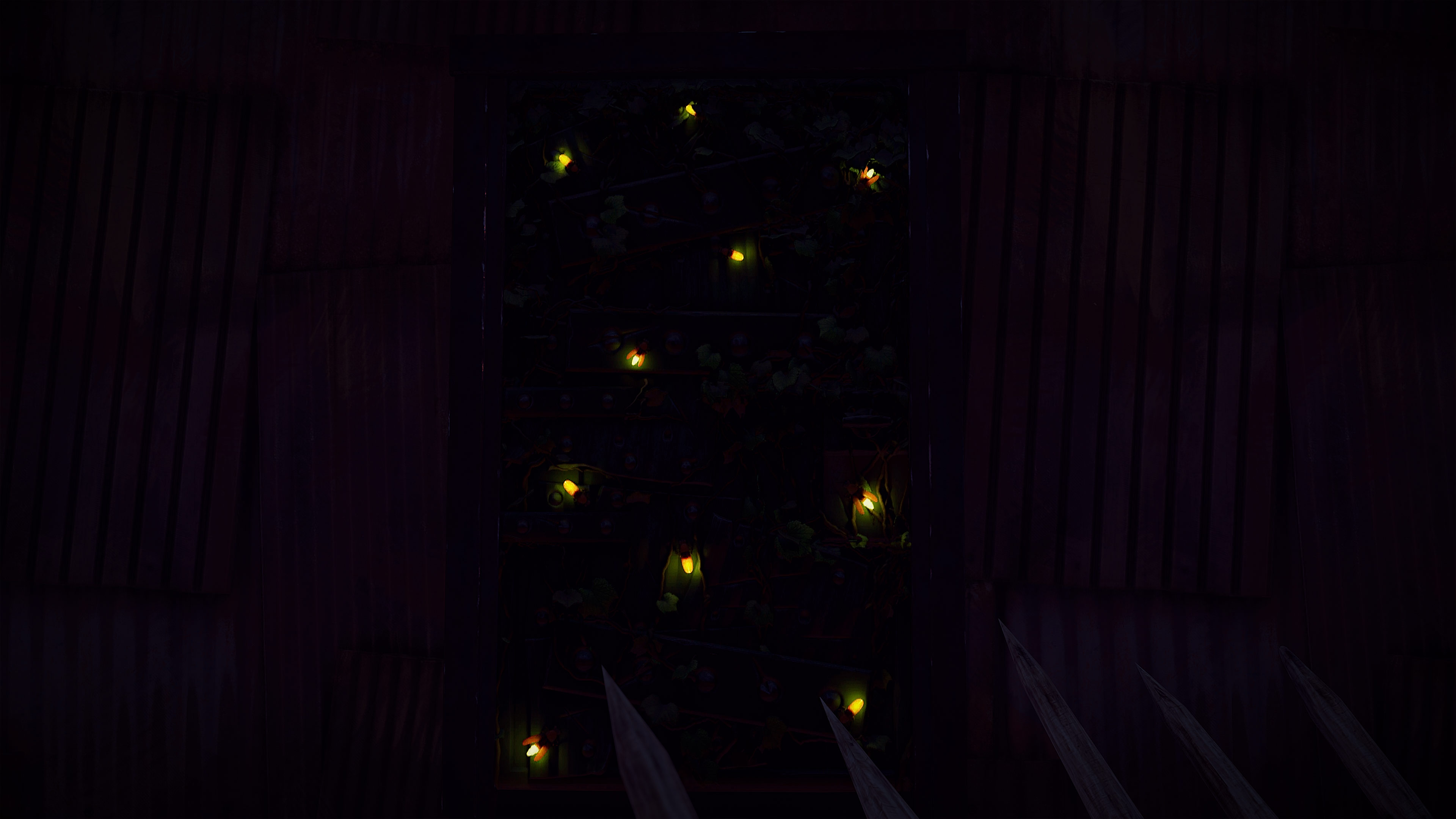 Fireflies Metal Door